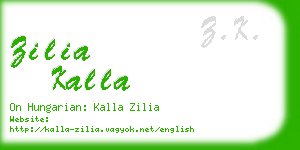 zilia kalla business card